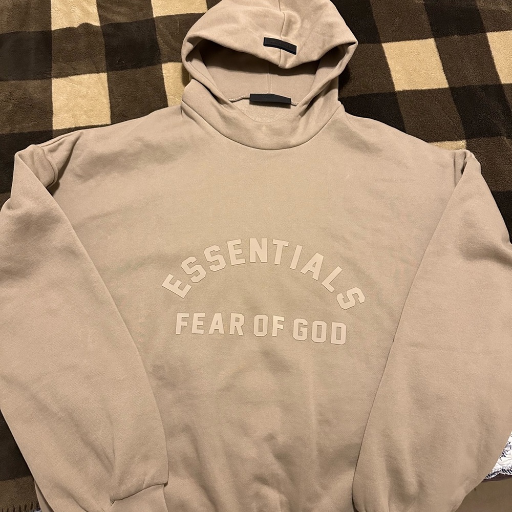 Essentials Tan Sweatshirt Hoodie Casual Comfort